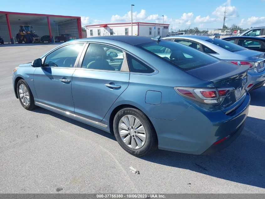 2016 HYUNDAI SONATA HYBRID SE - KMHE24L13GA038947