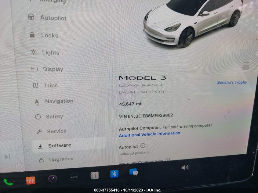 2021 TESLA MODEL 3 LONG RANGE - 5YJ3E1EB6MF938882