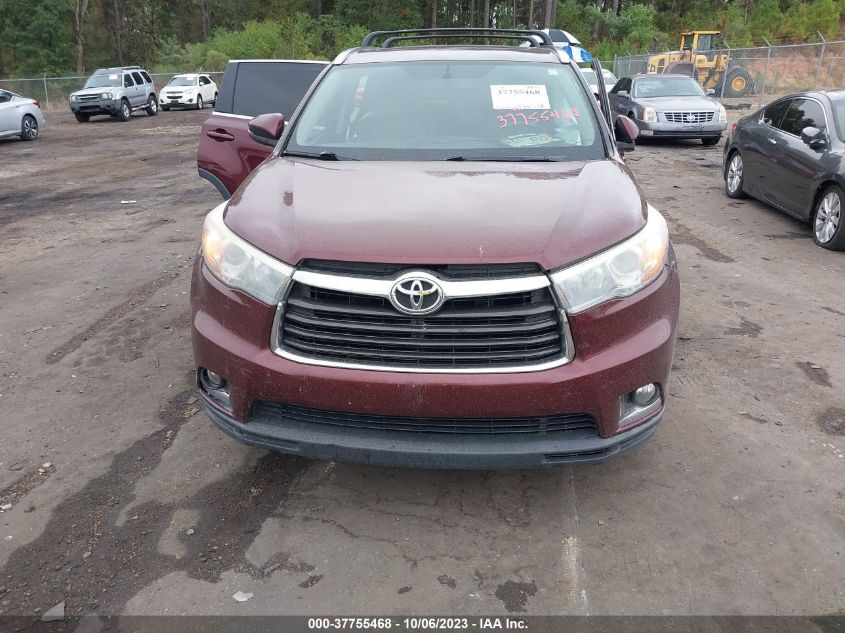 2014 TOYOTA HIGHLANDER LIMITED - 5TDYKRFH1ES037903