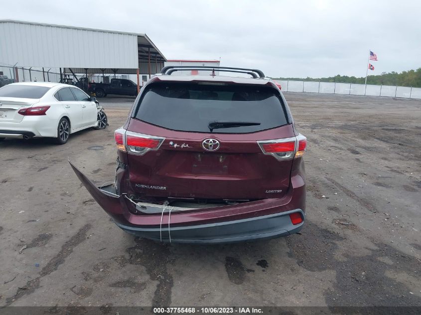 2014 TOYOTA HIGHLANDER LIMITED - 5TDYKRFH1ES037903