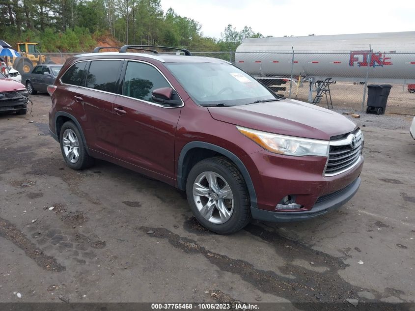 2014 TOYOTA HIGHLANDER LIMITED - 5TDYKRFH1ES037903