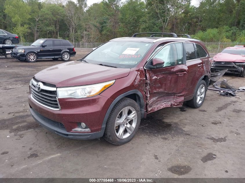 2014 TOYOTA HIGHLANDER LIMITED - 5TDYKRFH1ES037903