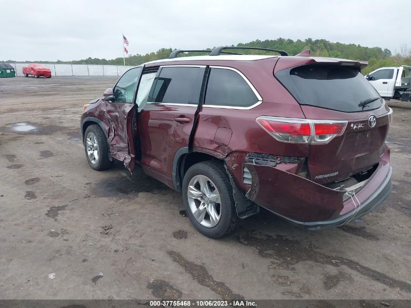 2014 TOYOTA HIGHLANDER LIMITED - 5TDYKRFH1ES037903
