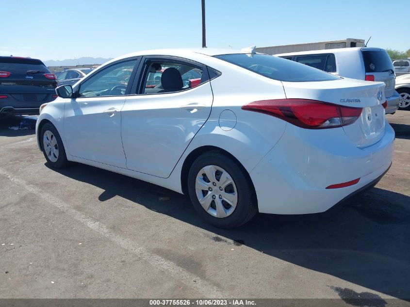 2016 HYUNDAI ELANTRA SE - 5NPDH4AE2GH690410