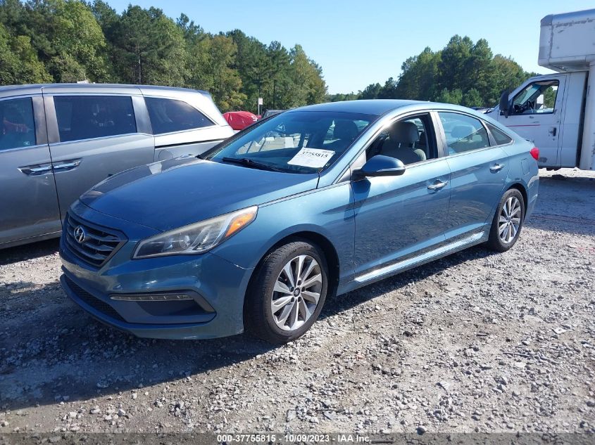 2015 HYUNDAI SONATA 2.4L SPORT - 5NPE34AF4FH041427