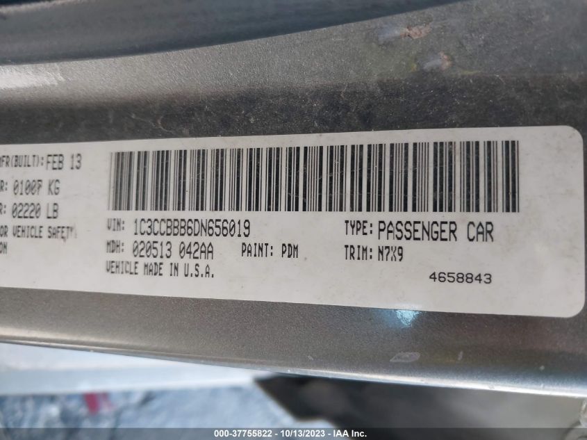 2013 CHRYSLER 200 TOURING - 1C3CCBBB6DN656019
