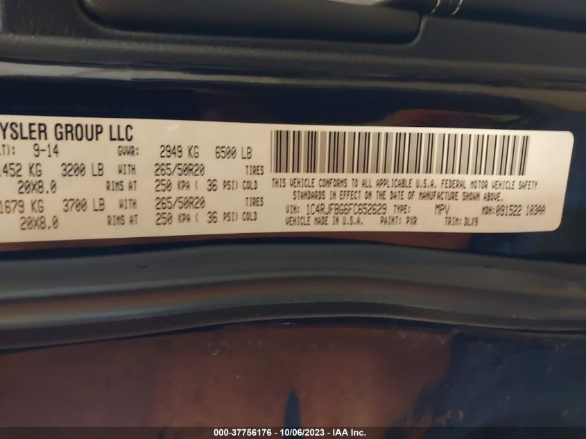 2015 JEEP GRAND CHEROKEE LIMITED - 1C4RJFBG6FC652629