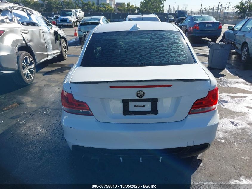 2013 BMW 1 SERIES 128I WBAUP9C50DVS95339