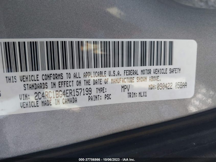 2014 CHRYSLER TOWN & COUNTRY TOURING - 2C4RC1BG4ER157199