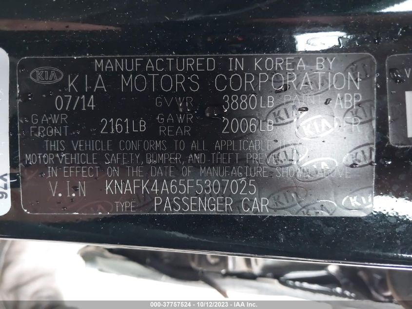 2015 KIA FORTE LX - KNAFK4A65F5307025