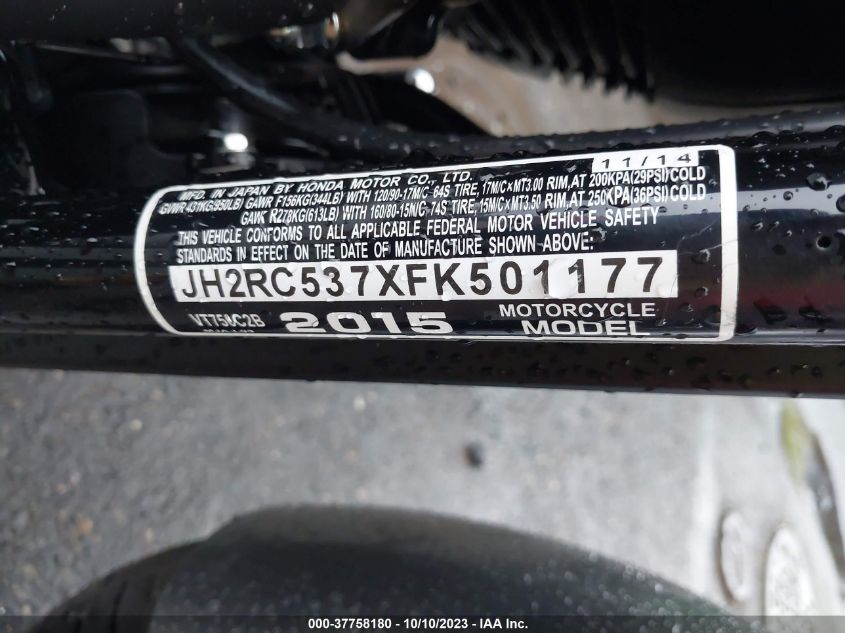 2015 HONDA VT750 C2B JH2RC537XFK501177