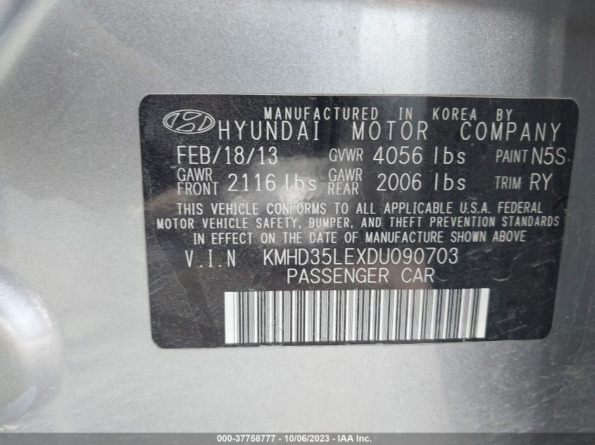 2013 HYUNDAI ELANTRA GT - KMHD35LEXDU090703