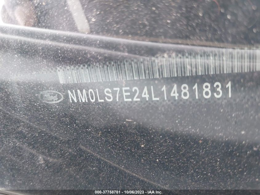 VIN NM0LS7E24L1481831 2020 FORD TRANSIT CONNECT VAN XL