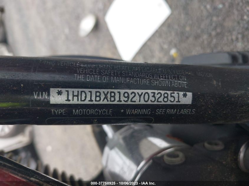 2002 HARLEY-DAVIDSON FLSTFI 1HD1BXB192Y032851