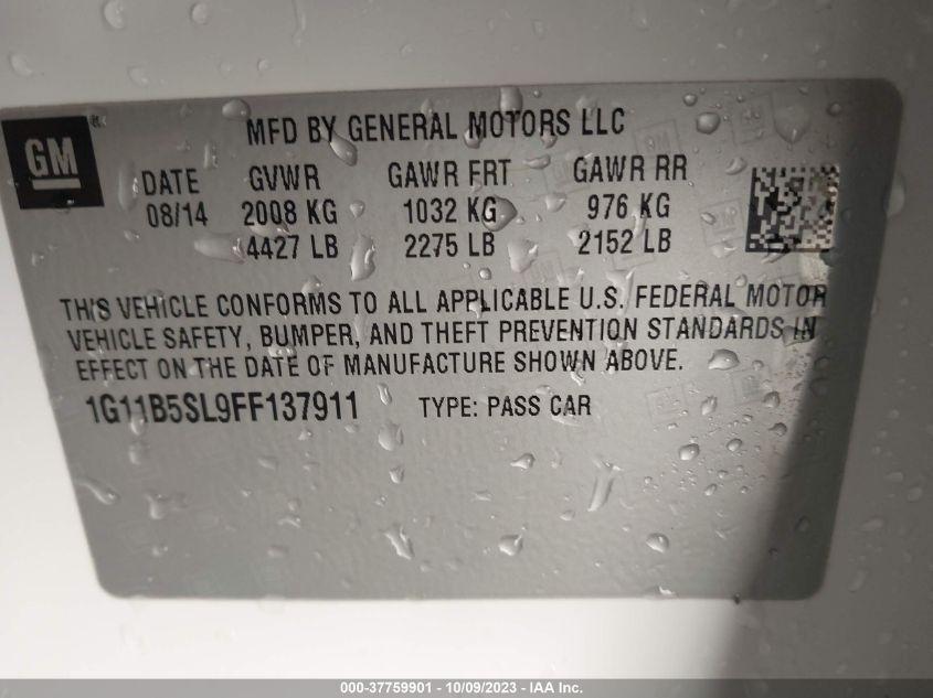 2015 CHEVROLET MALIBU LS - 1G11B5SL9FF137911