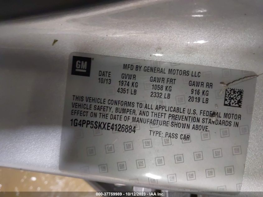 2014 BUICK VERANO - 1G4PP5SKXE4126884