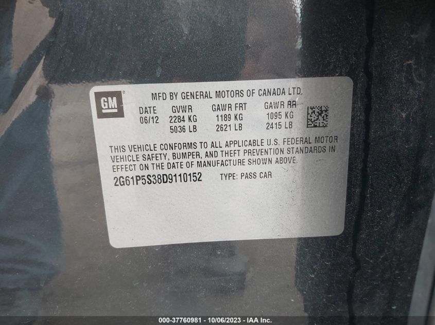 2013 CADILLAC XTS LUXURY - 2G61P5S38D9110152