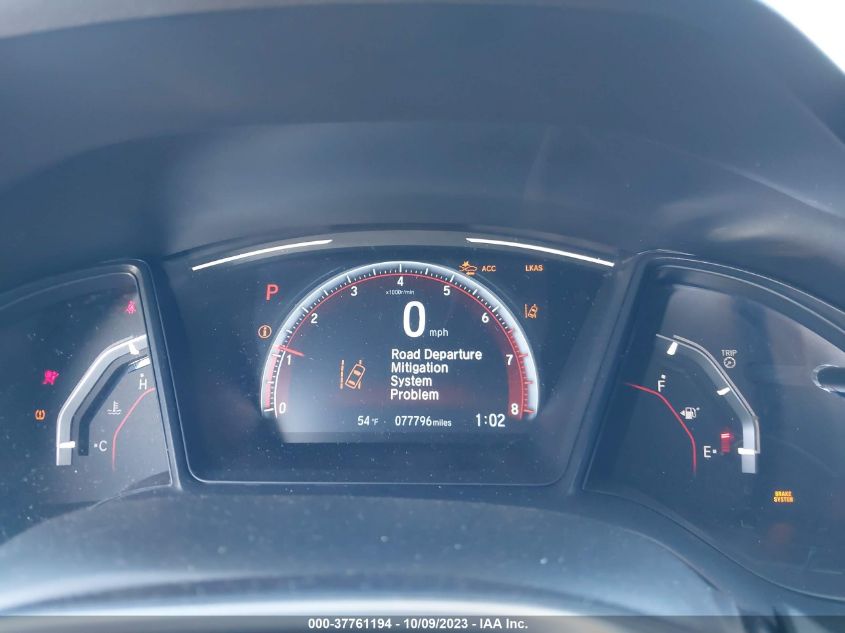 2019 HONDA CIVIC HATCHBACK SPORT - SHHFK7H42KU205472
