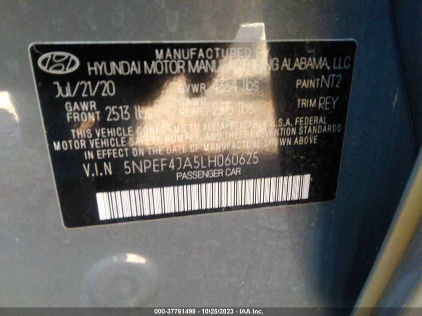 2020 HYUNDAI SONATA SEL - 5NPEF4JA5LH060625