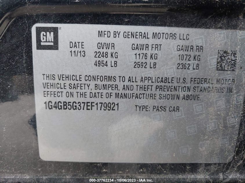 2014 BUICK LACROSSE LEATHER - 1G4GB5G37EF179921