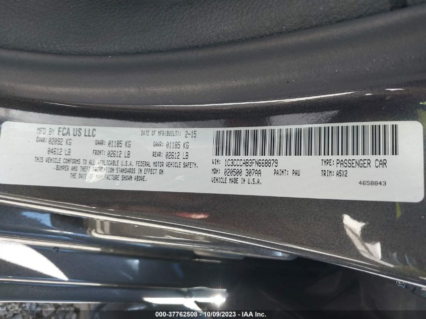 2015 CHRYSLER 200 LIMITED - 1C3CCCAB3FN668879