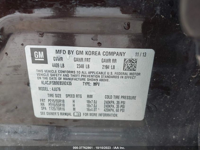 2014 BUICK ENCORE CONVENIENCE - KL4CJFSB9EB592435