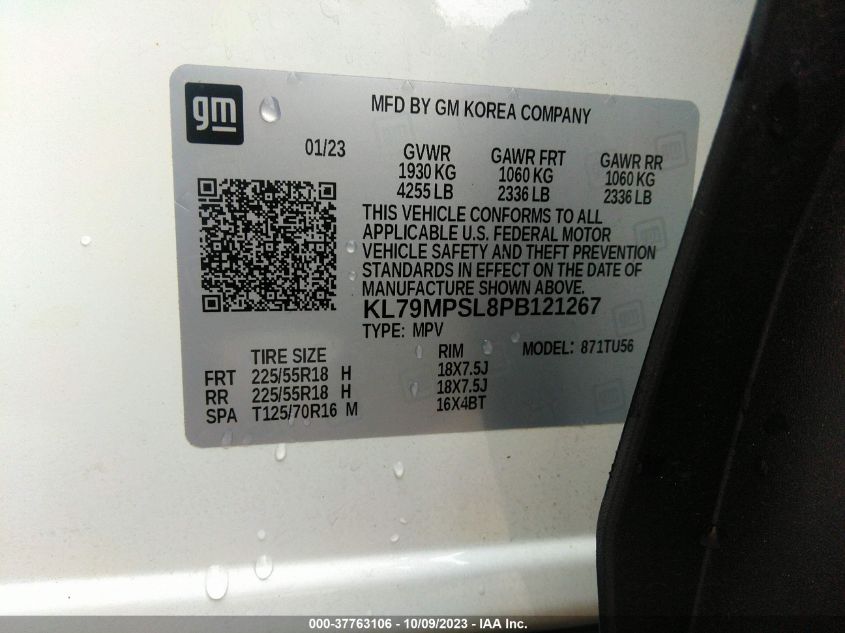 2023 CHEVROLET TRAILBLAZER LT - KL79MPSL8PB121267