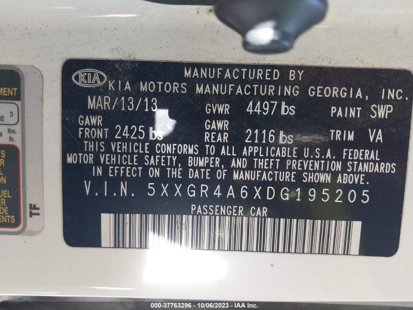 2013 KIA OPTIMA SX - 5XXGR4A6XDG195205