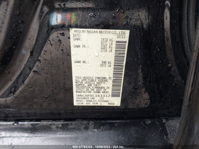 2014 NISSAN ALTIMA 2.5 SV - 1N4AL3AP3EC163312