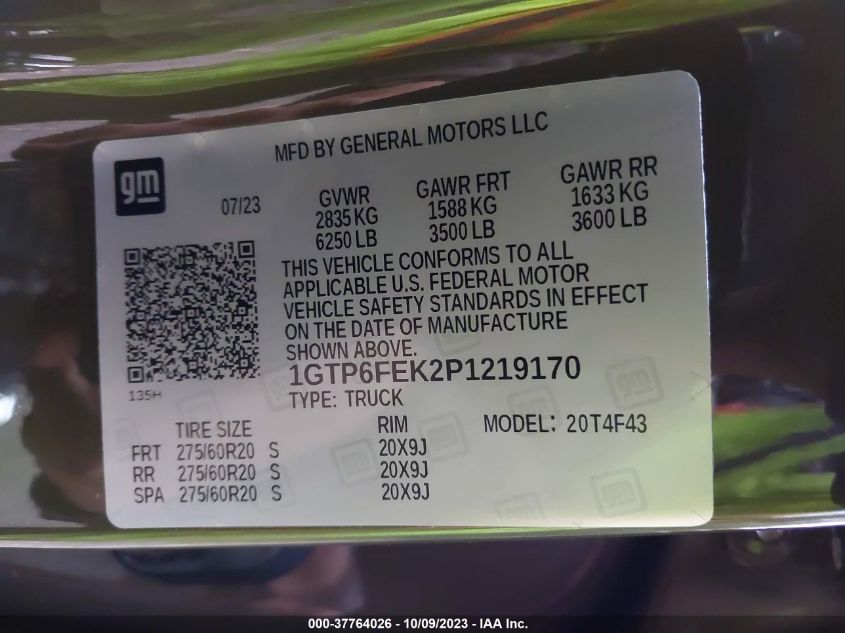 2023 GMC CANYON 4WD DENALI - 1GTP6FEK2P1219170
