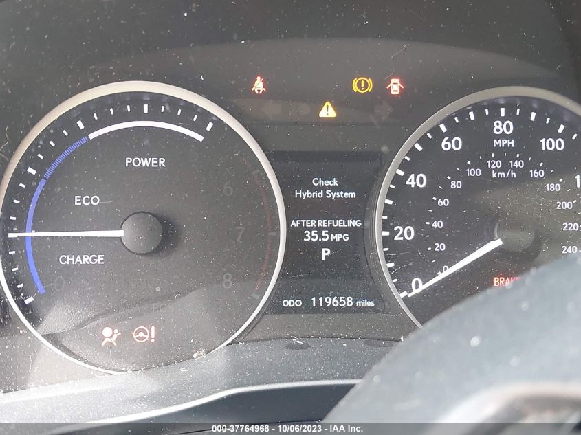 2013 LEXUS ES 300H HYBRID JTHBW1GG7D2024479