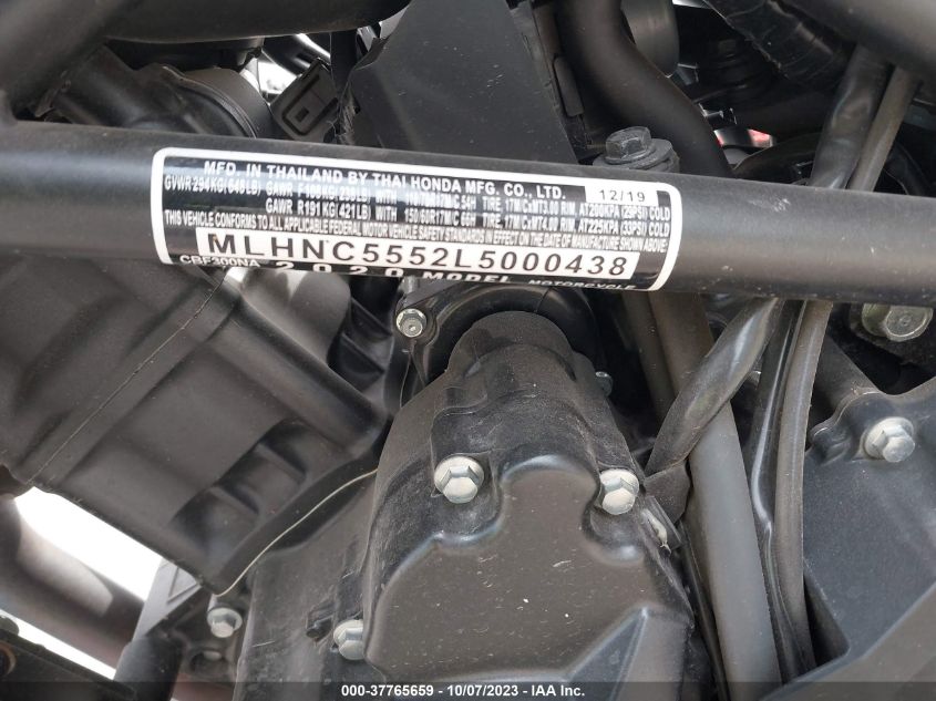 2020 HONDA CBF300 NA MLHNC5552L5000438