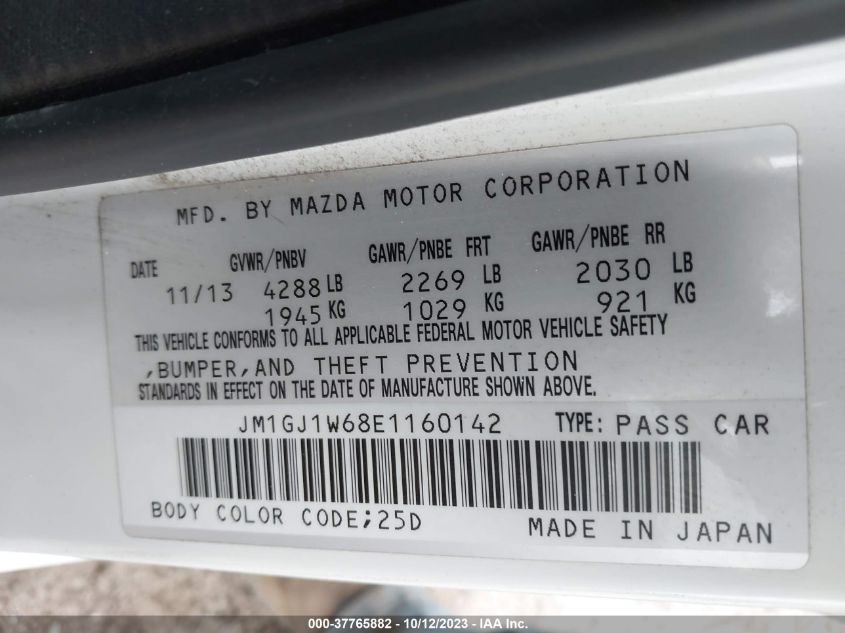 2014 MAZDA MAZDA6 I GRAND TOURING - JM1GJ1W68E1160142