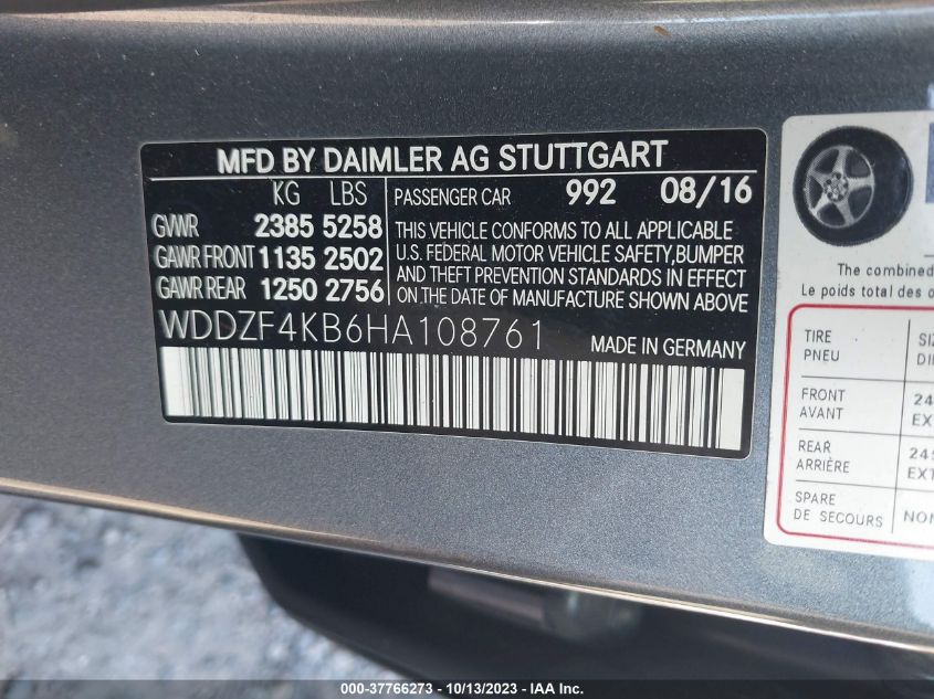 2017 MERCEDES-BENZ E 300 4MATIC WDDZF4KB6HA108761