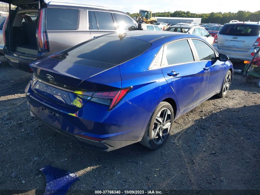 2022 HYUNDAI ELANTRA HYBRID LIMITED - KMHLN4AJXNU032155