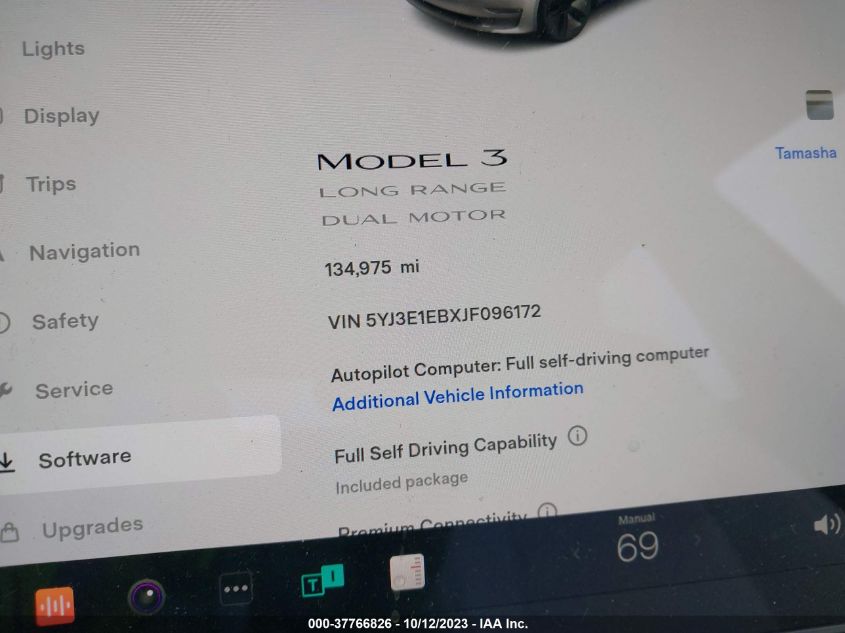 2018 TESLA MODEL 3 LONG RANGE - 5YJ3E1EBXJF096172