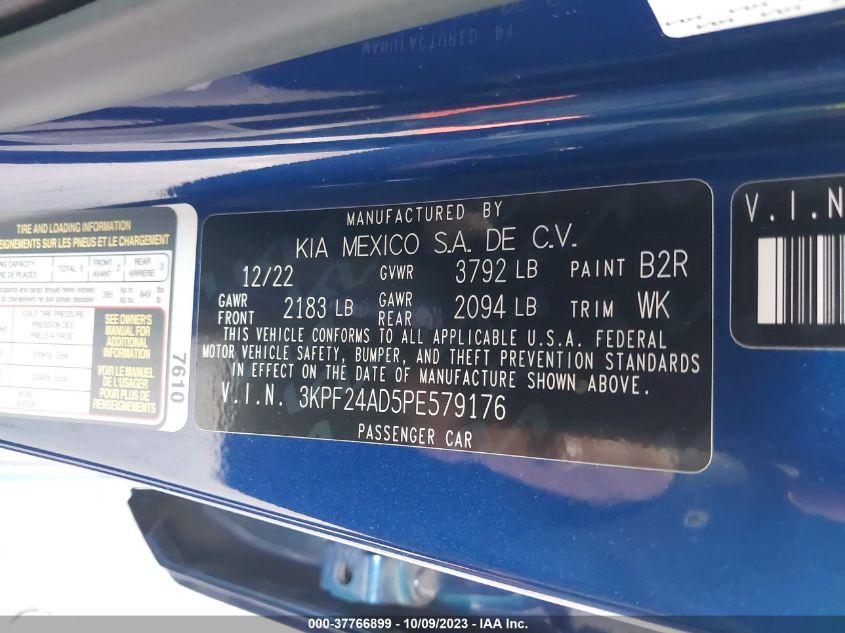 2023 KIA FORTE LX/LXS - 3KPF24AD5PE579176