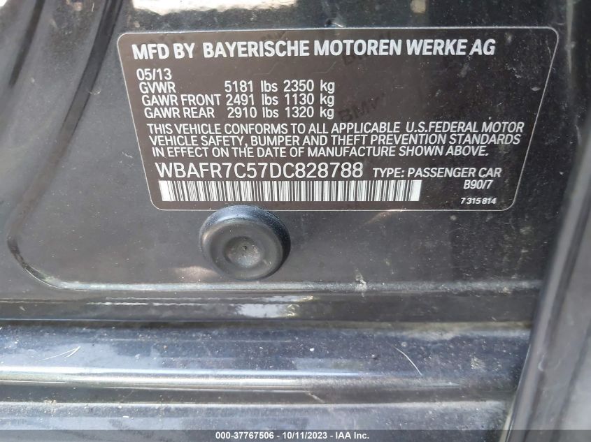 2013 BMW 535I - WBAFR7C57DC828788