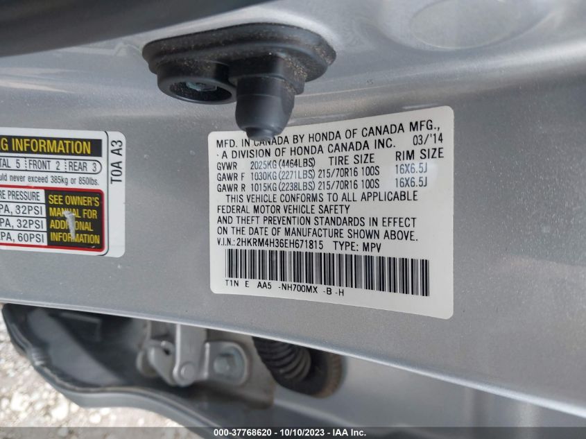 2014 HONDA CR-V LX - 2HKRM4H36EH671815