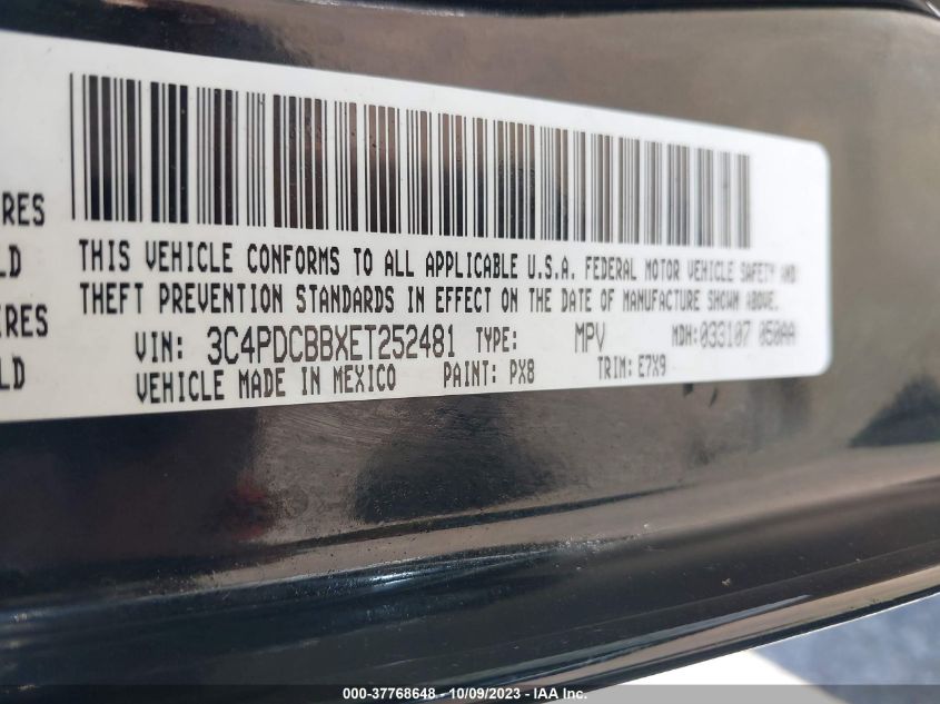 2014 DODGE JOURNEY SXT - 3C4PDCBBXET252481