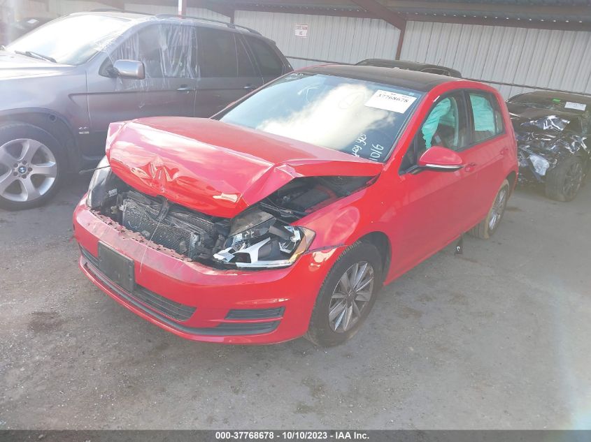 2016 VOLKSWAGEN GOLF S/SE/SEL - 3VW217AUXGM048724