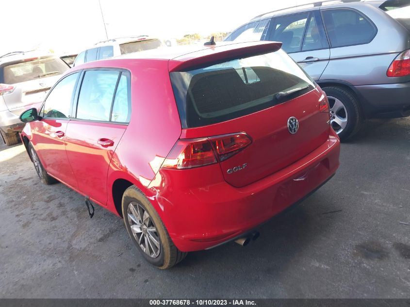 2016 VOLKSWAGEN GOLF S/SE/SEL - 3VW217AUXGM048724