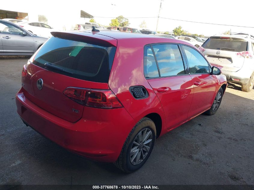2016 VOLKSWAGEN GOLF S/SE/SEL - 3VW217AUXGM048724