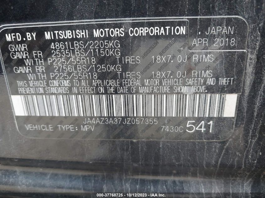 2018 MITSUBISHI OUTLANDER SE/SEL - JA4AZ3A37JZ057355