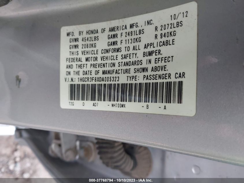 2013 HONDA ACCORD SDN EX-L - 1HGCR3F8XDA005323