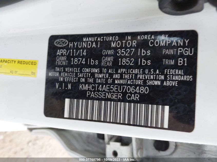 2014 HYUNDAI ACCENT GLS - KMHCT4AE5EU706480