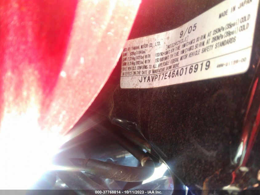 2006 YAMAHA XV1700 A JYAVP17E46A016919