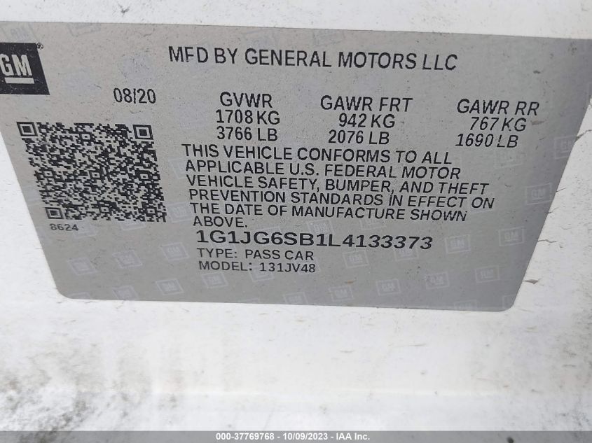 1G1JG6SB1L4133373 Chevrolet Sonic LT 9