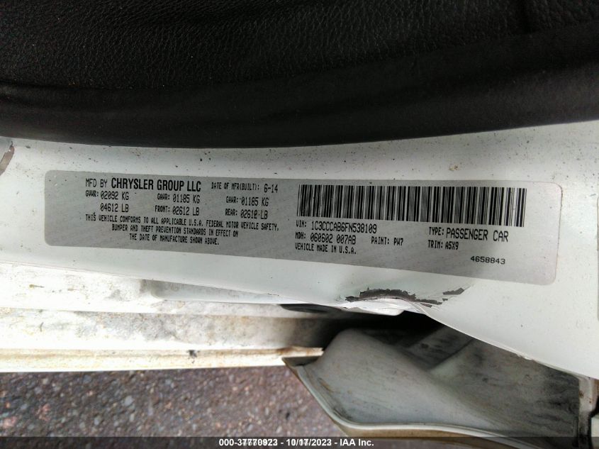 2015 CHRYSLER 200 LIMITED - 1C3CCCAB6FN538109