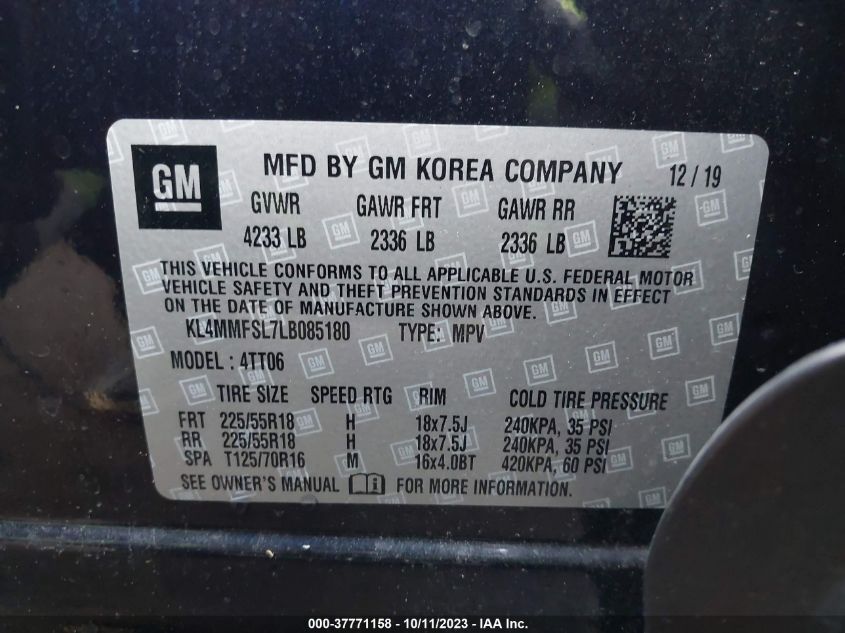 2020 BUICK ENCORE GX ESSENCE - KL4MMFSL7LB085180